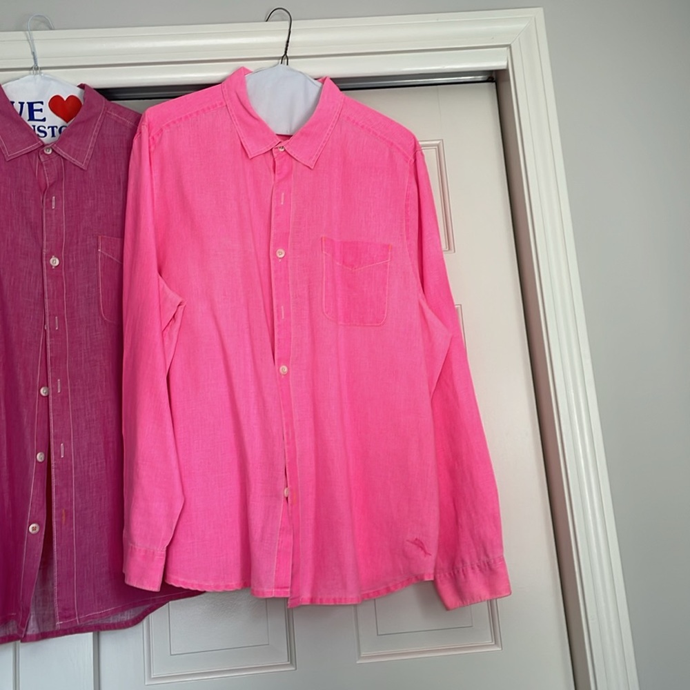 Tommy Bahama 100% linen long sleeve button down men’s shirts. - Picture 3 of 7